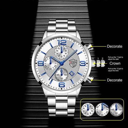 Luxury Business Men Watchs Stainless Steel