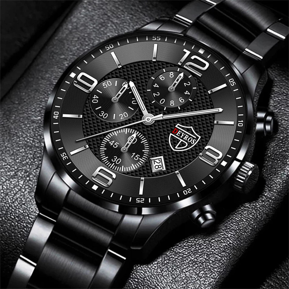 Luxury Business Men Watchs Stainless Steel