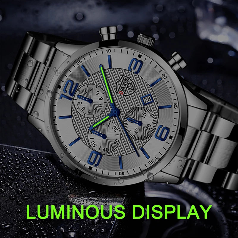 Luxury Business Men Watchs Stainless Steel