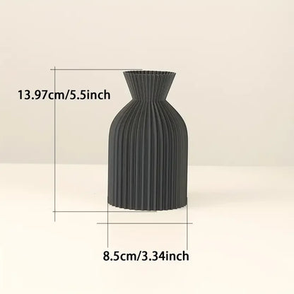 Elegant Black Plastic Vase for Home