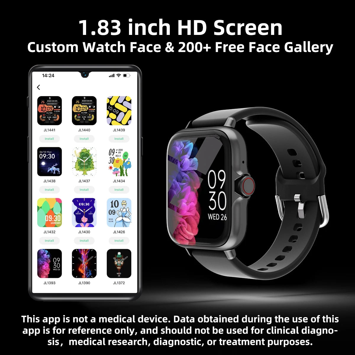 Waterproof Smart Watch with Message Answer Call