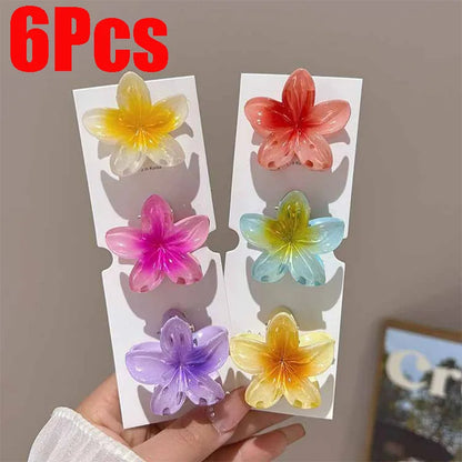 Hawaiian Gradient Hair Clips Flower