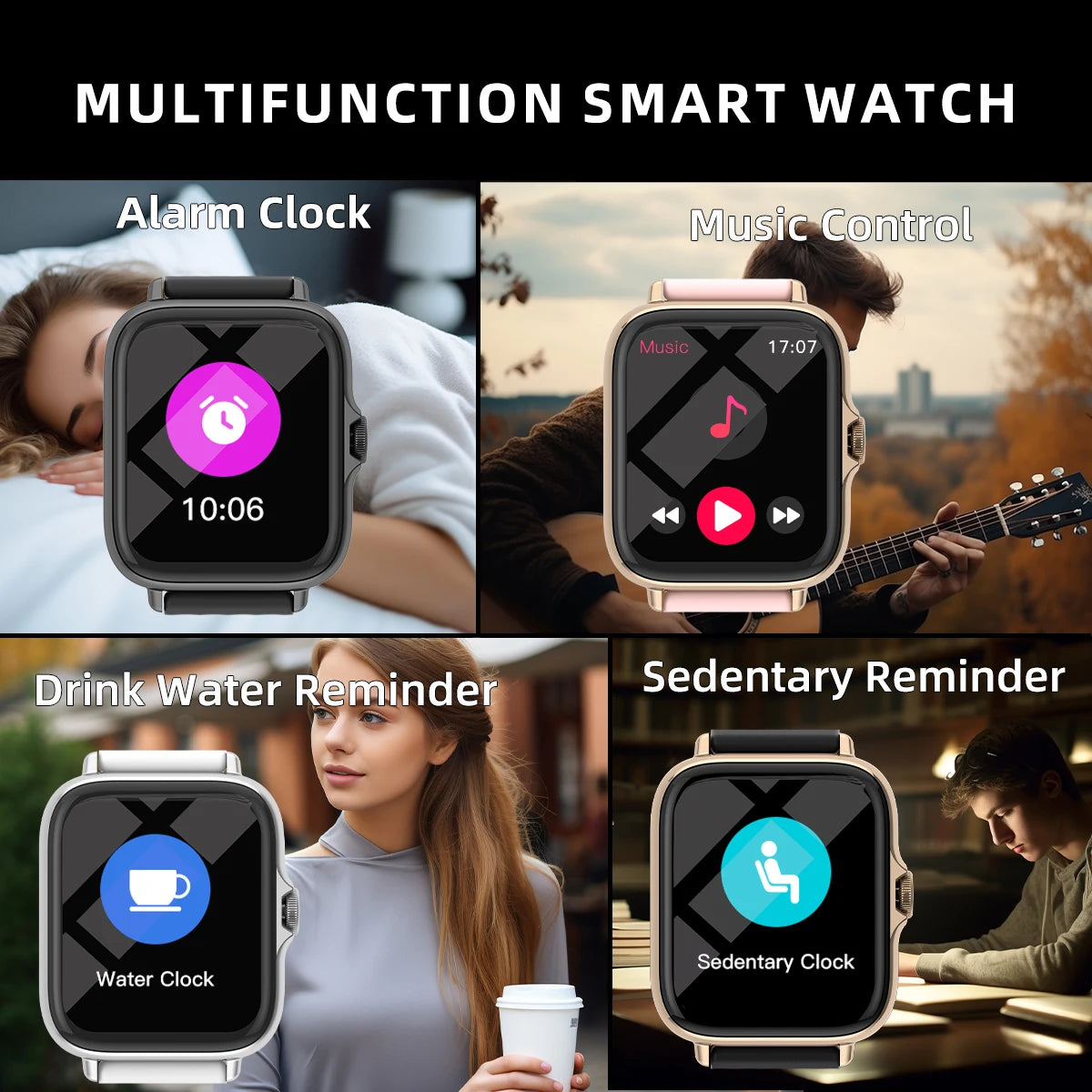 Waterproof Smart Watch with Message Answer Call