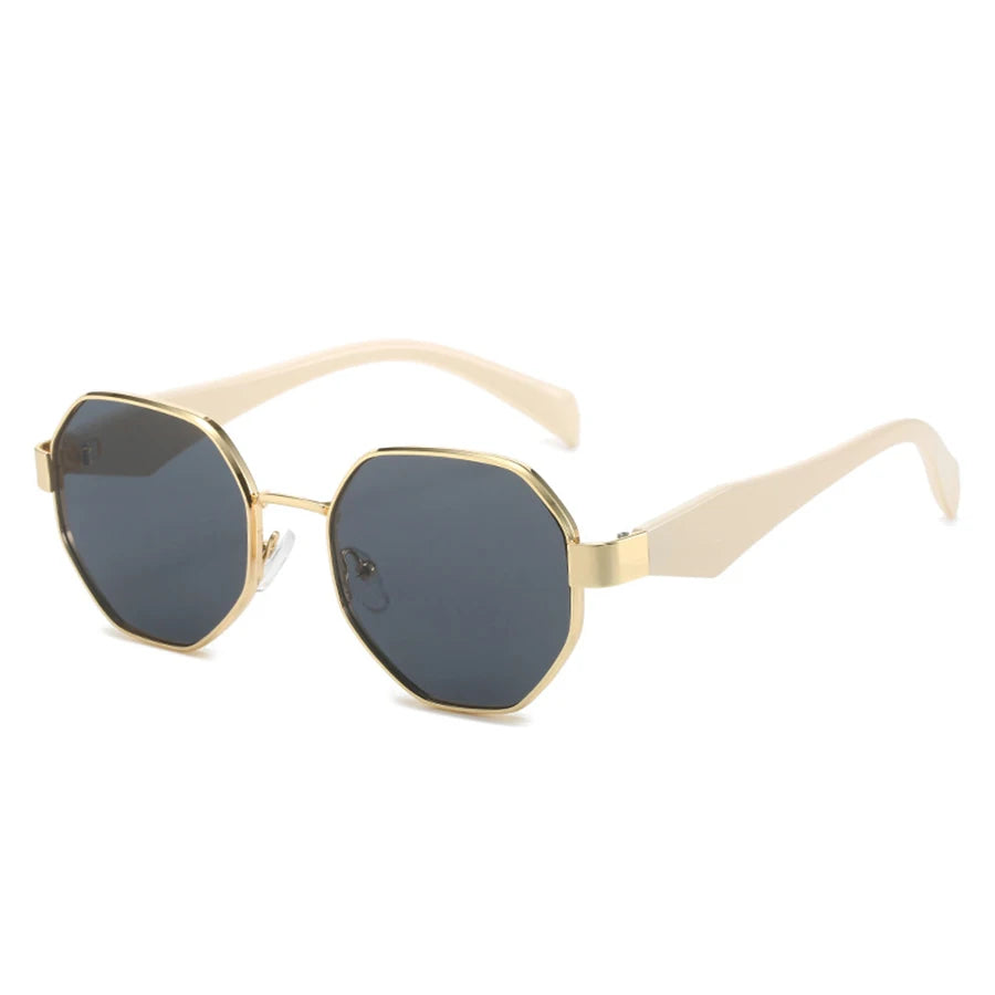 Sunglasses Women Fashion Polygonal Metal Frame