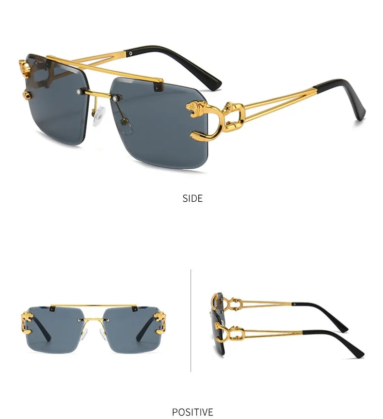 Luxury Square Sunglasses for Man Woman