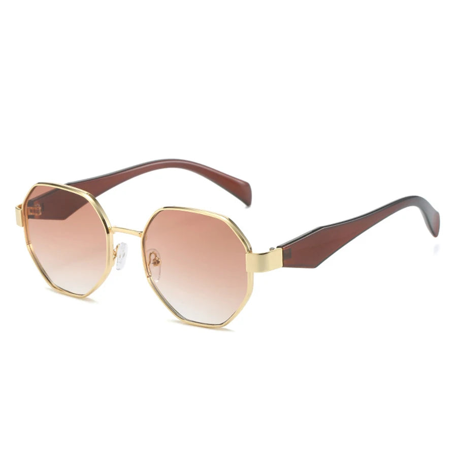 Sunglasses Women Fashion Polygonal Metal Frame