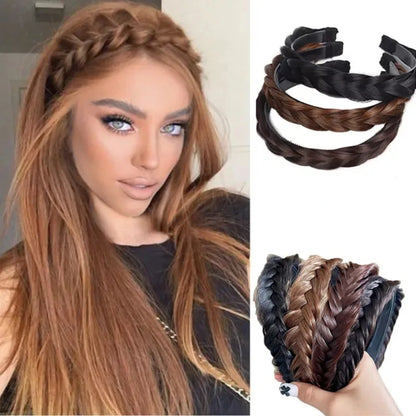 Women Synthetic Wig Twist Braided Hair Bands Fashion