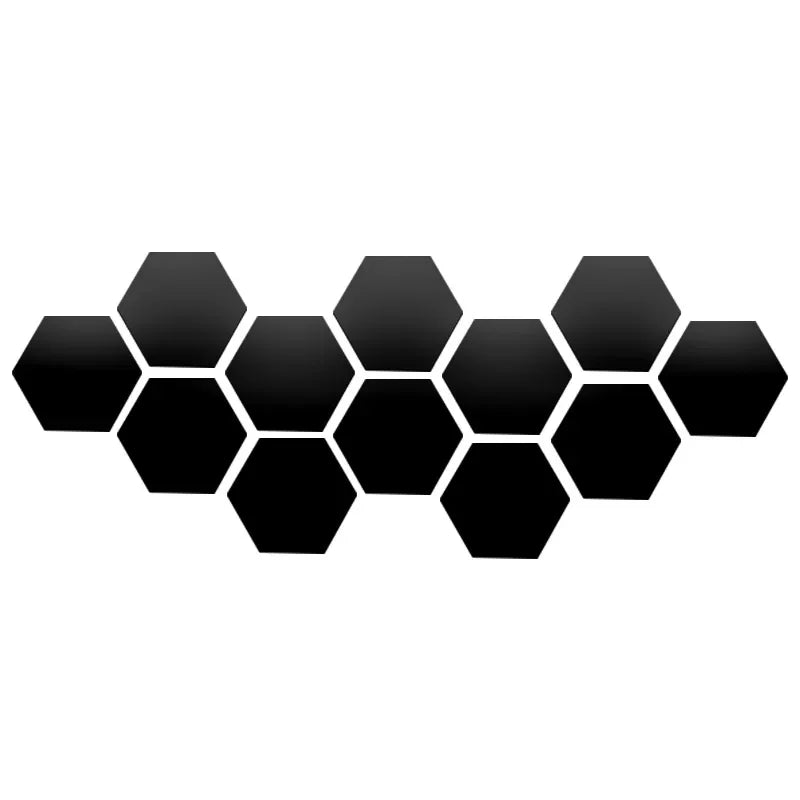 Hexagon Mirror Wall Sticker Rose Gold