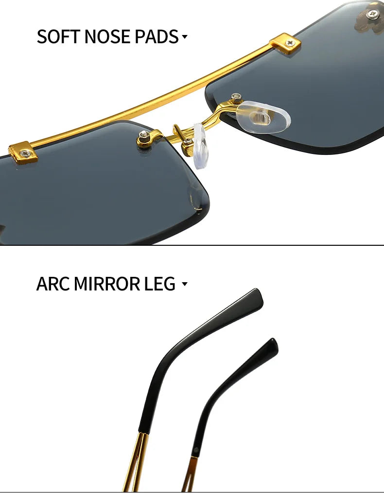 Luxury Square Sunglasses for Man Woman