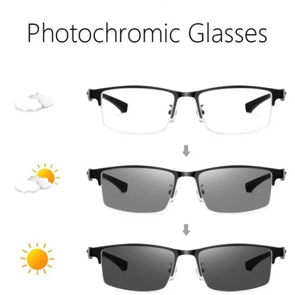 Smart Photochromic Reading Glasses for Men