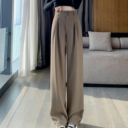 Elegant Wide Leg Pants Women Korean Style