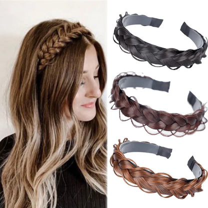 Women Synthetic Wig Twist Braided Hair Bands Fashion