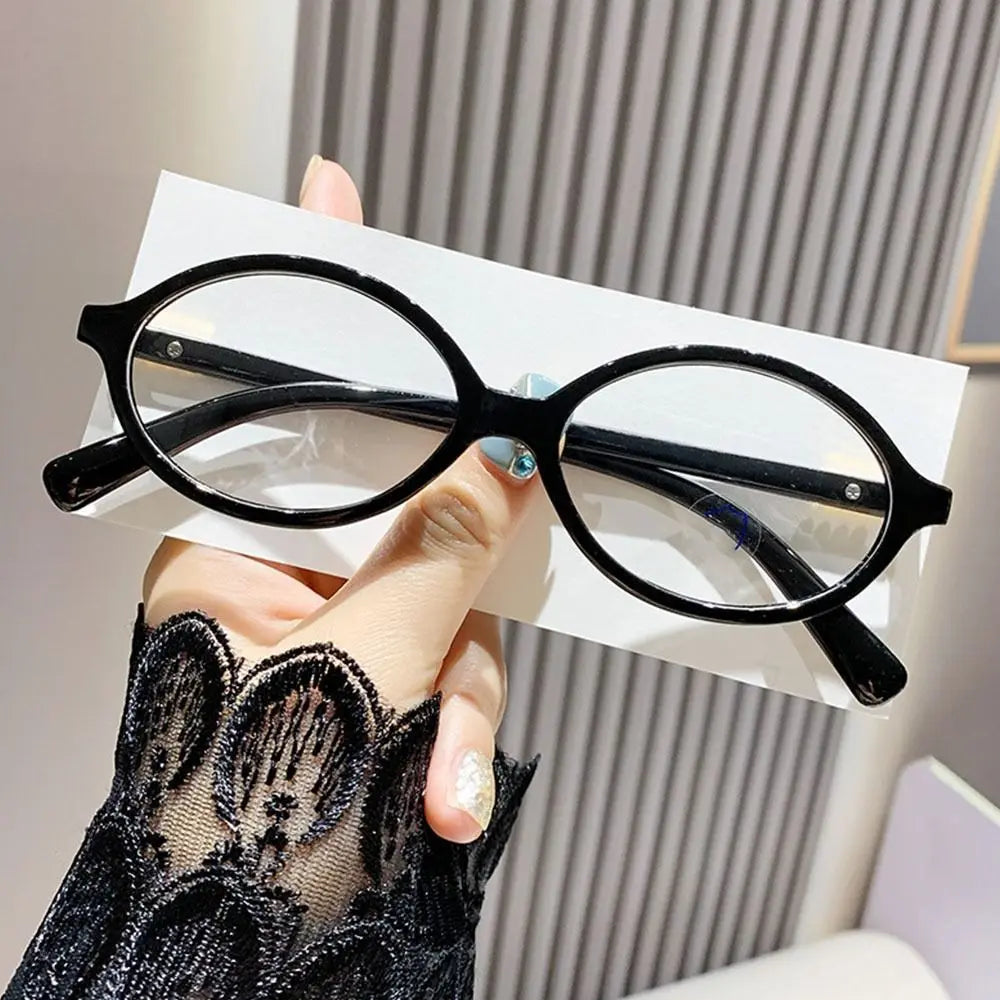 Retro Oval Frame Glasses Women