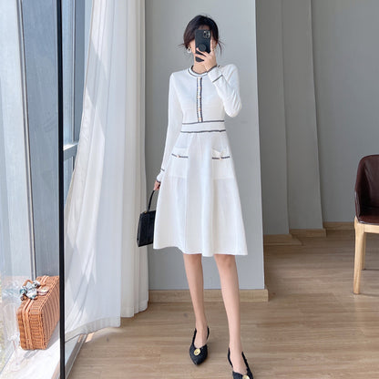 Slim Fit Slimming Temperament Classic Style Knitted Dress For Women